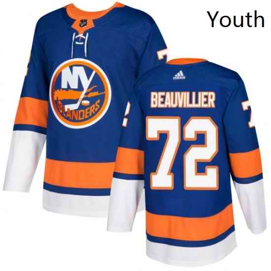 Youth Adidas New York Islanders 72 Anthony Beauvillier Premier Royal Blue Home NHL Jersey
